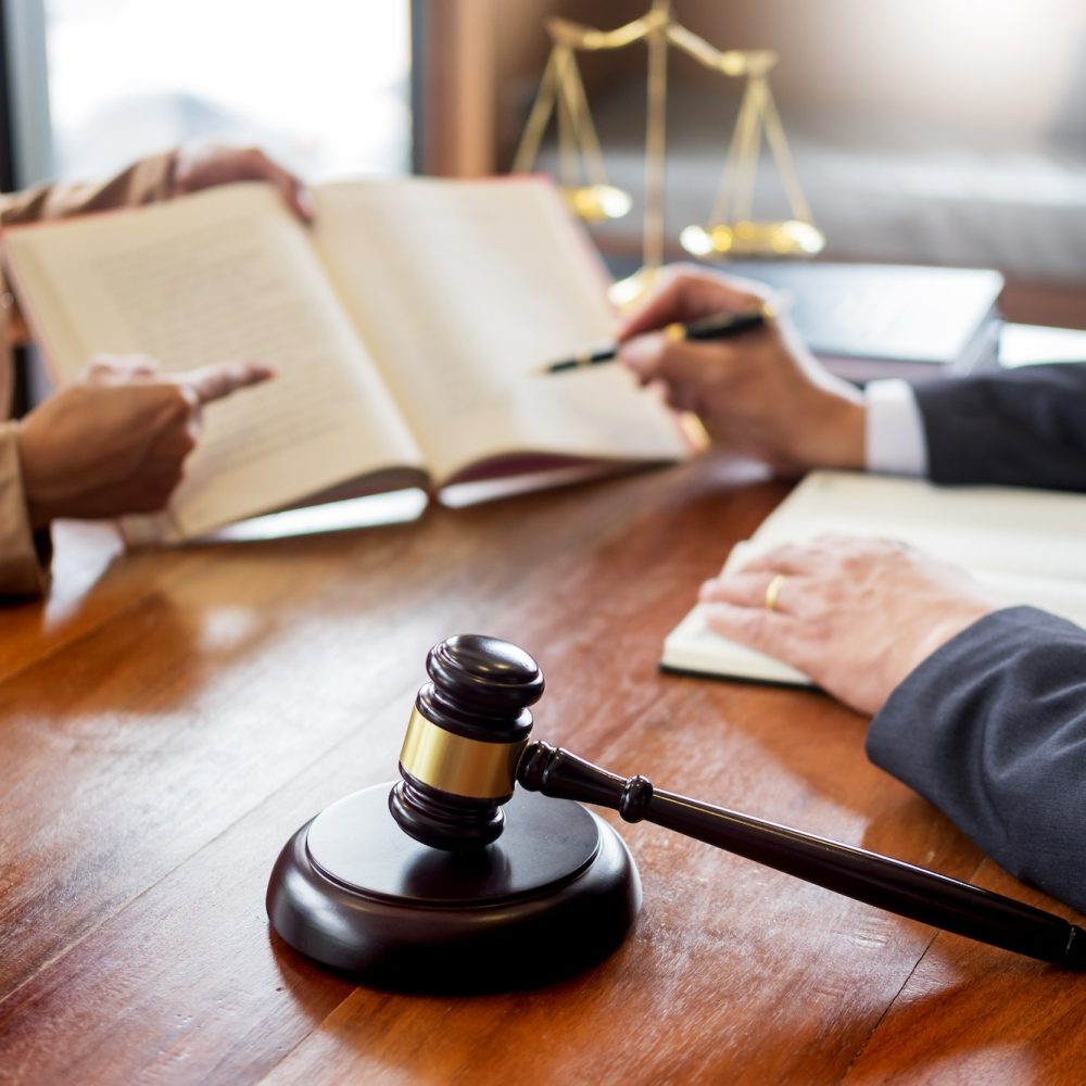 lawyer in office